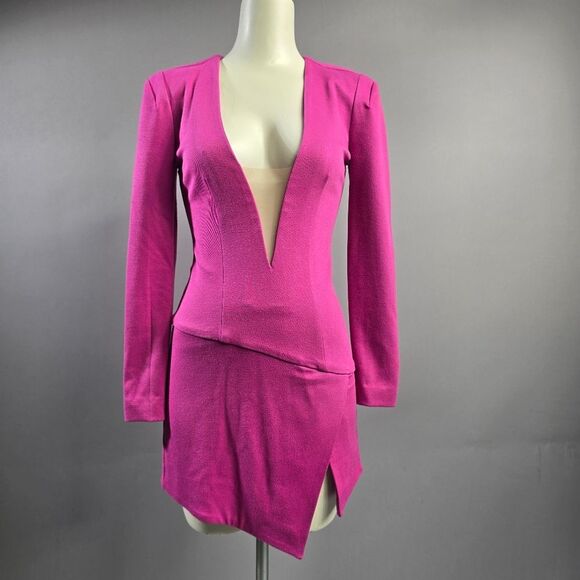 NBD Fuchsia Ribbed Dress R14 - Picture 1 of 5